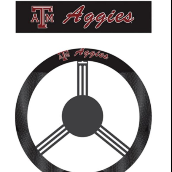 Texas Aggies Poly-Suede Steering Wheel Cover - Picture 1 of 1